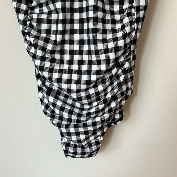 Motherhood Maternity New Bounceback Postpartum Black Gingham Swimsuit Sz Small + - Picture 9 of 14